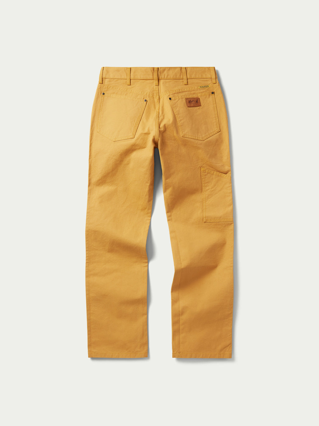 Suntan ranch hand dungaree pants with belt loops and front pockets