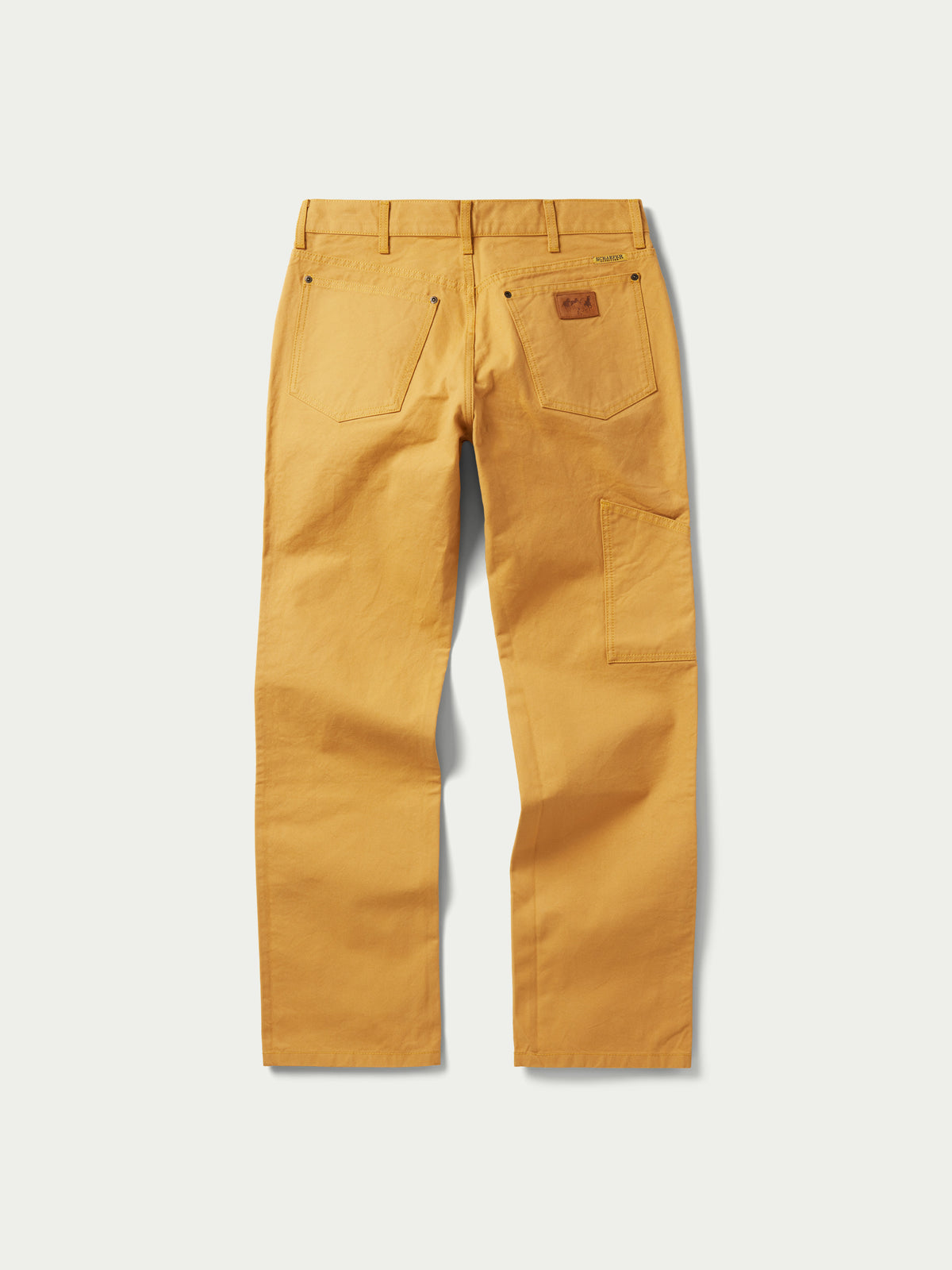 Suntan ranch hand dungaree pants with belt loops and front pockets
