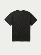 Black vintage crew-neck T-shirt, short sleeves, plain front