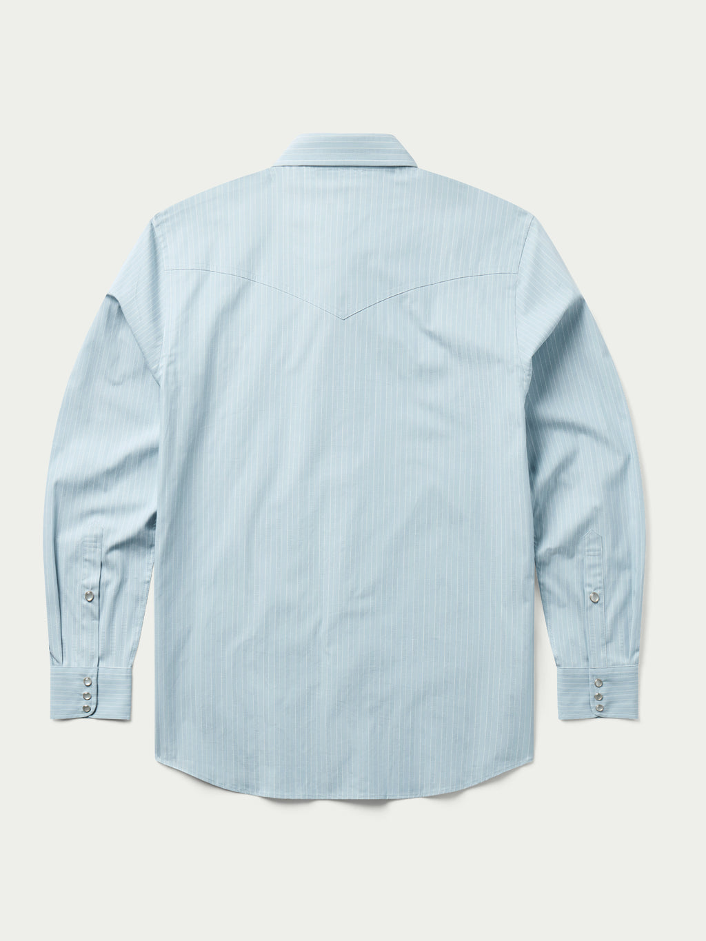 Light blue western button-down shirt, long sleeves and snap cuffs