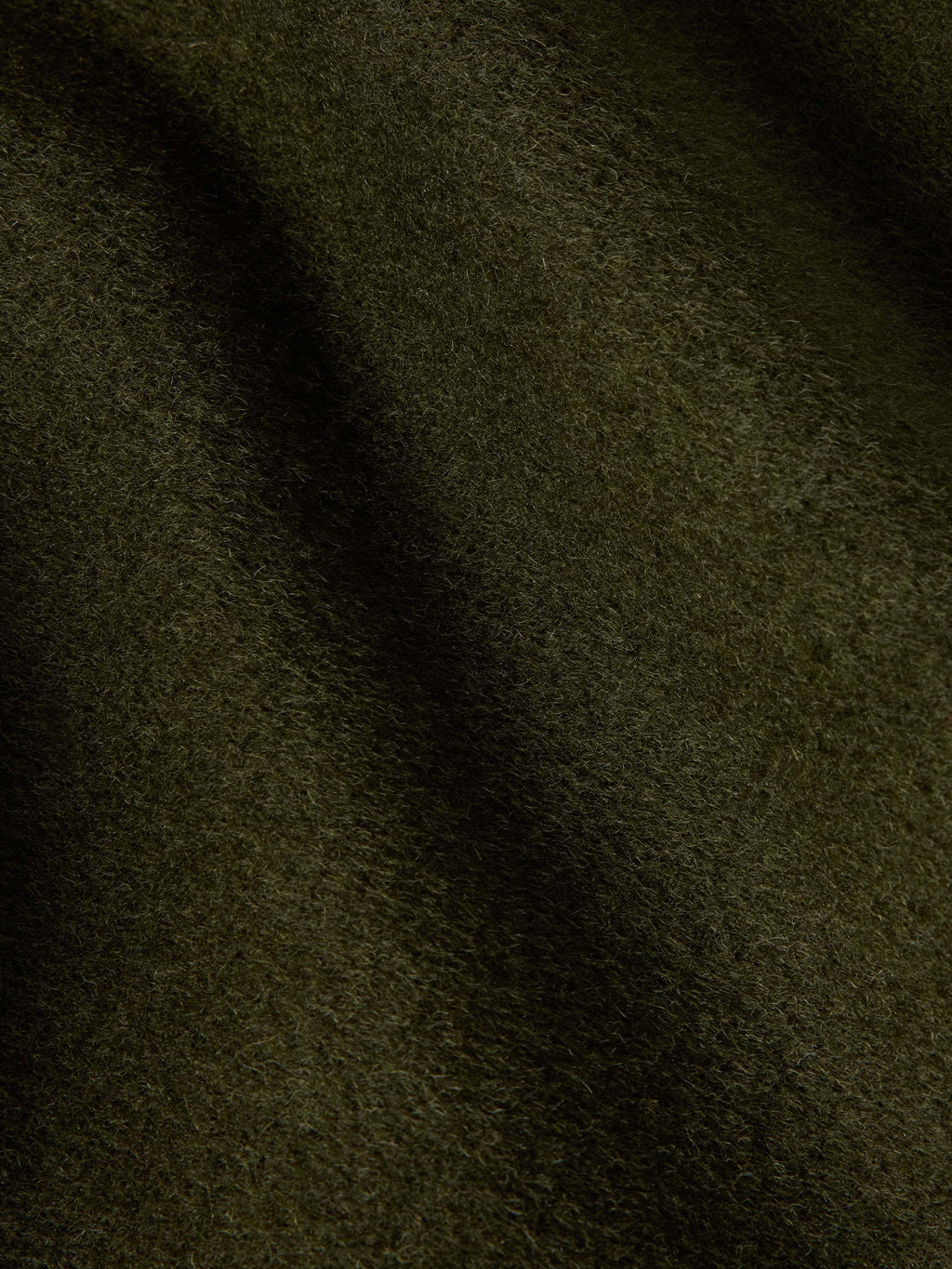 Olive wool overshirt fabric texture close-up