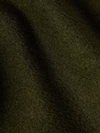 Olive wool overshirt fabric texture close-up