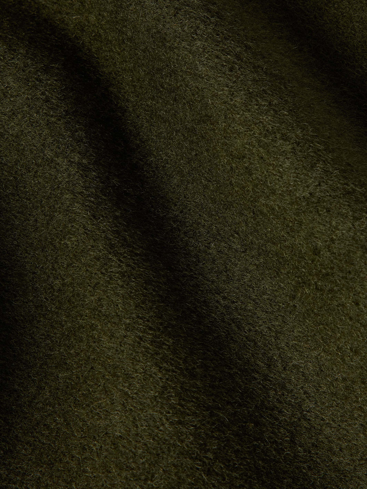 Olive wool overshirt fabric texture close-up