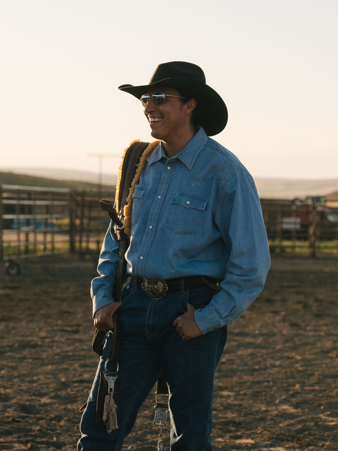 Classic Western Denim Snap Shirt - Schaefer Outfitter
