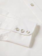 White western button-down shirt cuff with snap buttons
