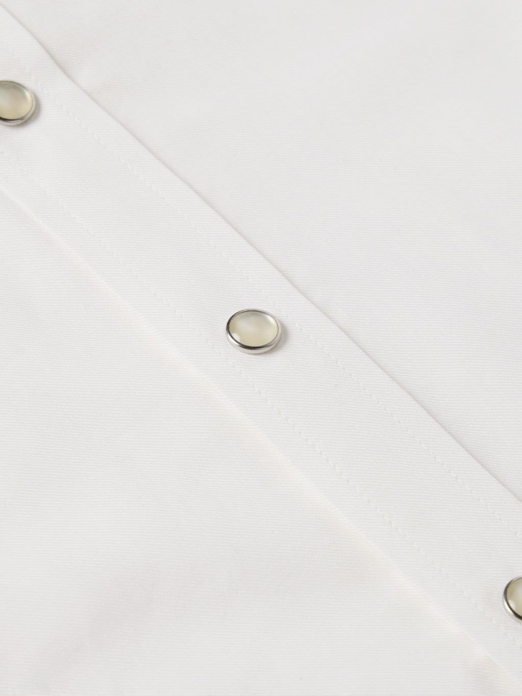 White western button-down shirt front with snap buttons detail