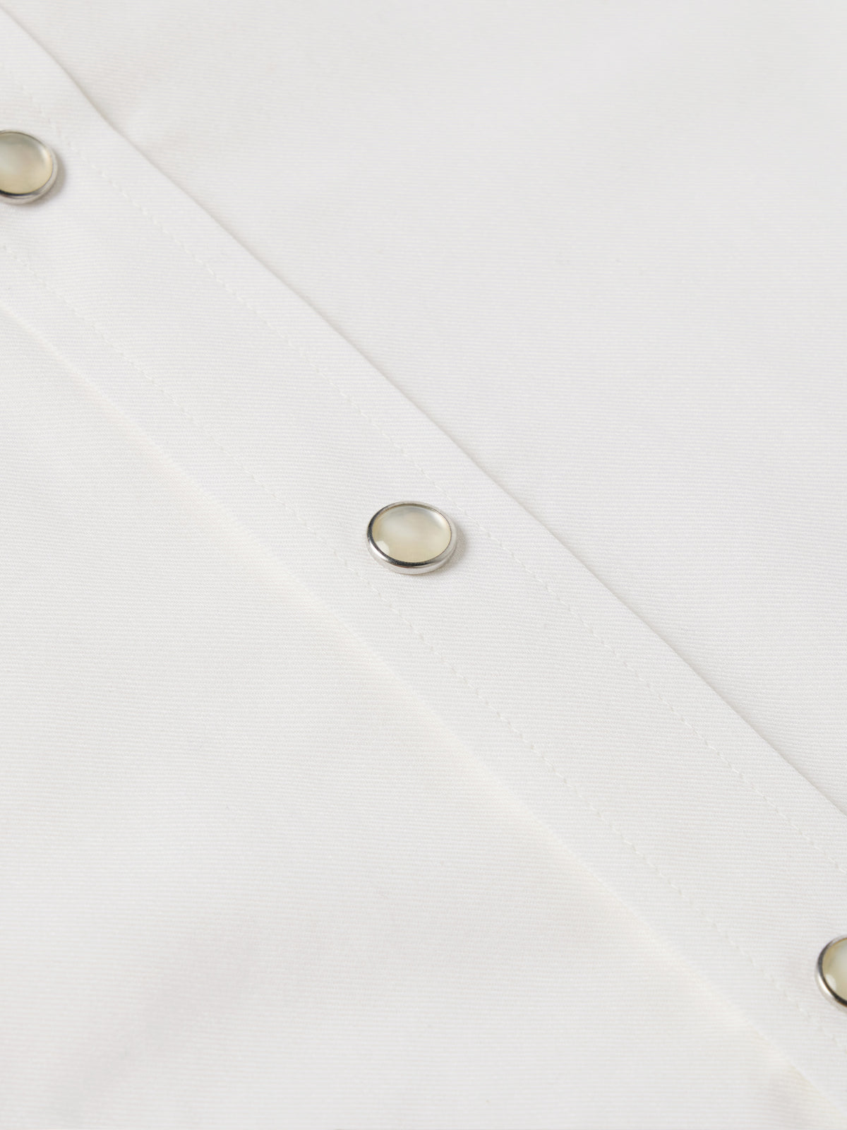 White western button-down shirt front with snap buttons detail
