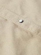Quail shirt front placket with stitched panel and snap button