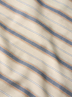 Striped cotton fabric for short-sleeve pearl-snap shirt