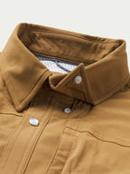 Pecan snap western shirt collar with button placket and long sleeves