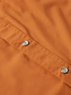 Rust western snap shirt with double-row snap button placket