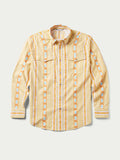 RangeTek Western Guide snap shirt with collared long sleeves and cream Aztec stripe pattern