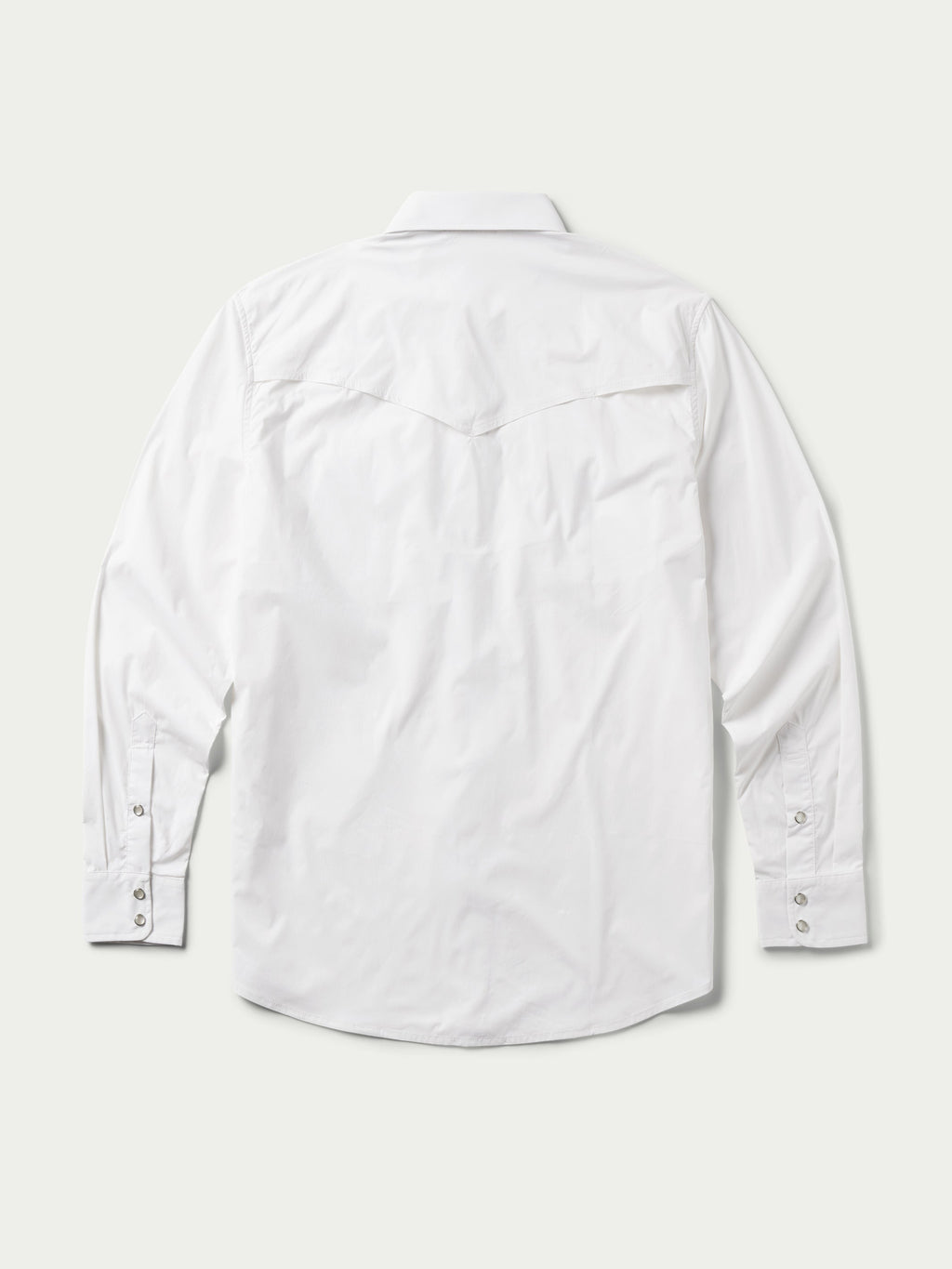 White western snap button guide shirt with back yoke detail and two snap cuffs