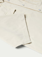 Khaki Western shirt chest pocket with snap flap and stitched details