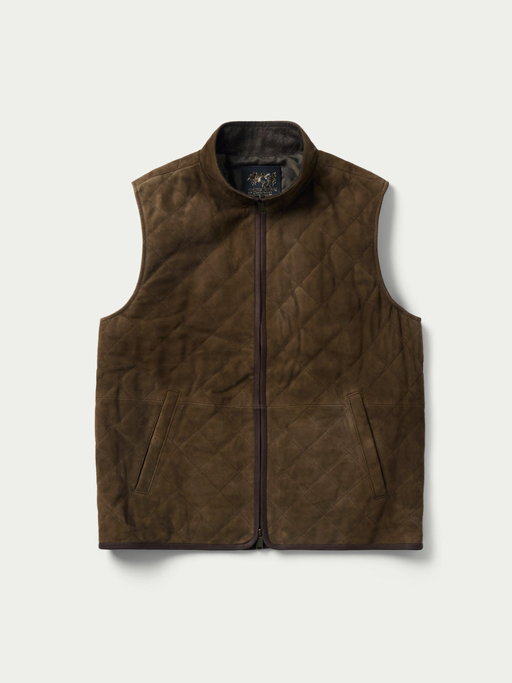 STOCKTON QUILTED SUEDE VEST - Schaefer Outfitter