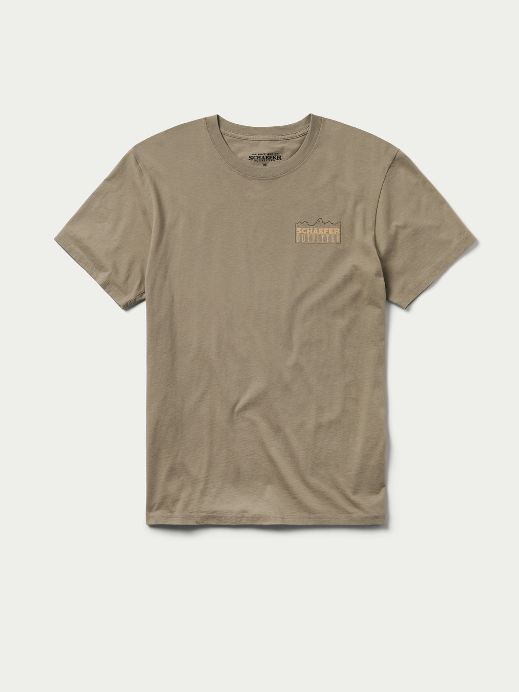 Stone crewneck tee with small chest logo print