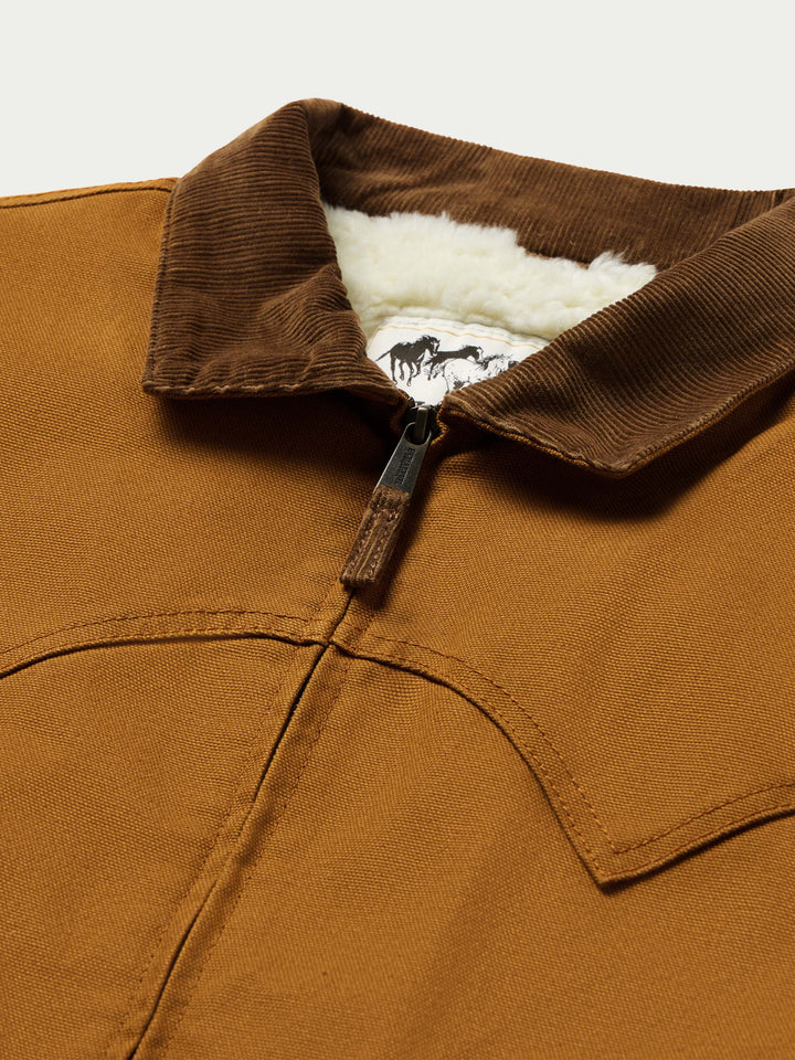 Zip Canvas Vest With Sherpa Lining - Schaefer Outfitter