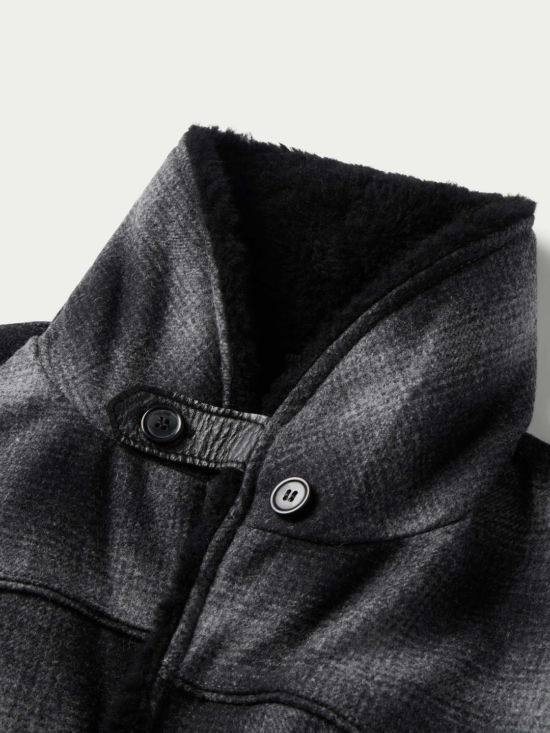Wool Coat With Shearling Collar - Schaefer Outfitter
