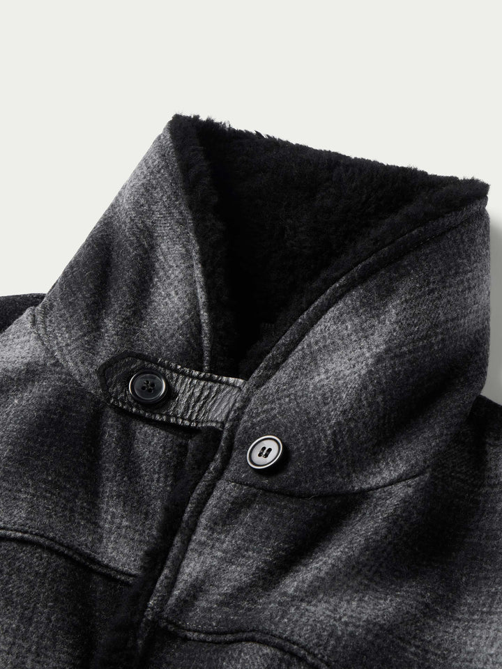 Wool Coat With Shearling Collar - Schaefer Outfitter