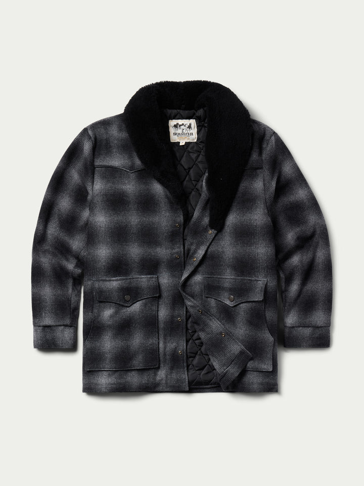 Wool Coat With Shearling Collar - Schaefer Outfitter