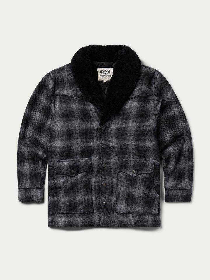 Wool Coat With Shearling Collar - Schaefer Outfitter