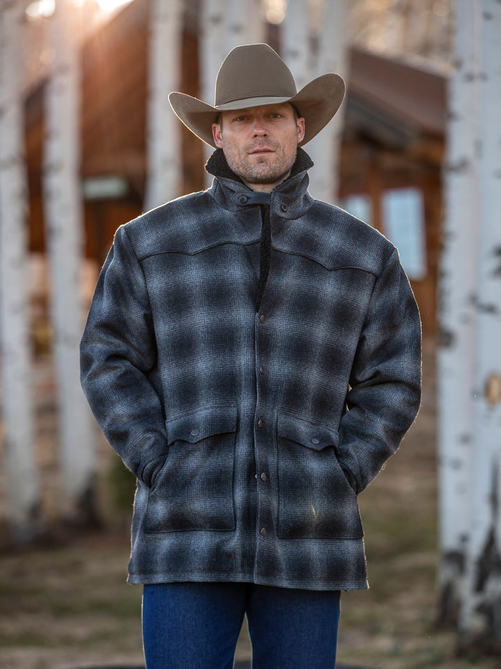 Wool Coat With Shearling Collar - Schaefer Outfitter