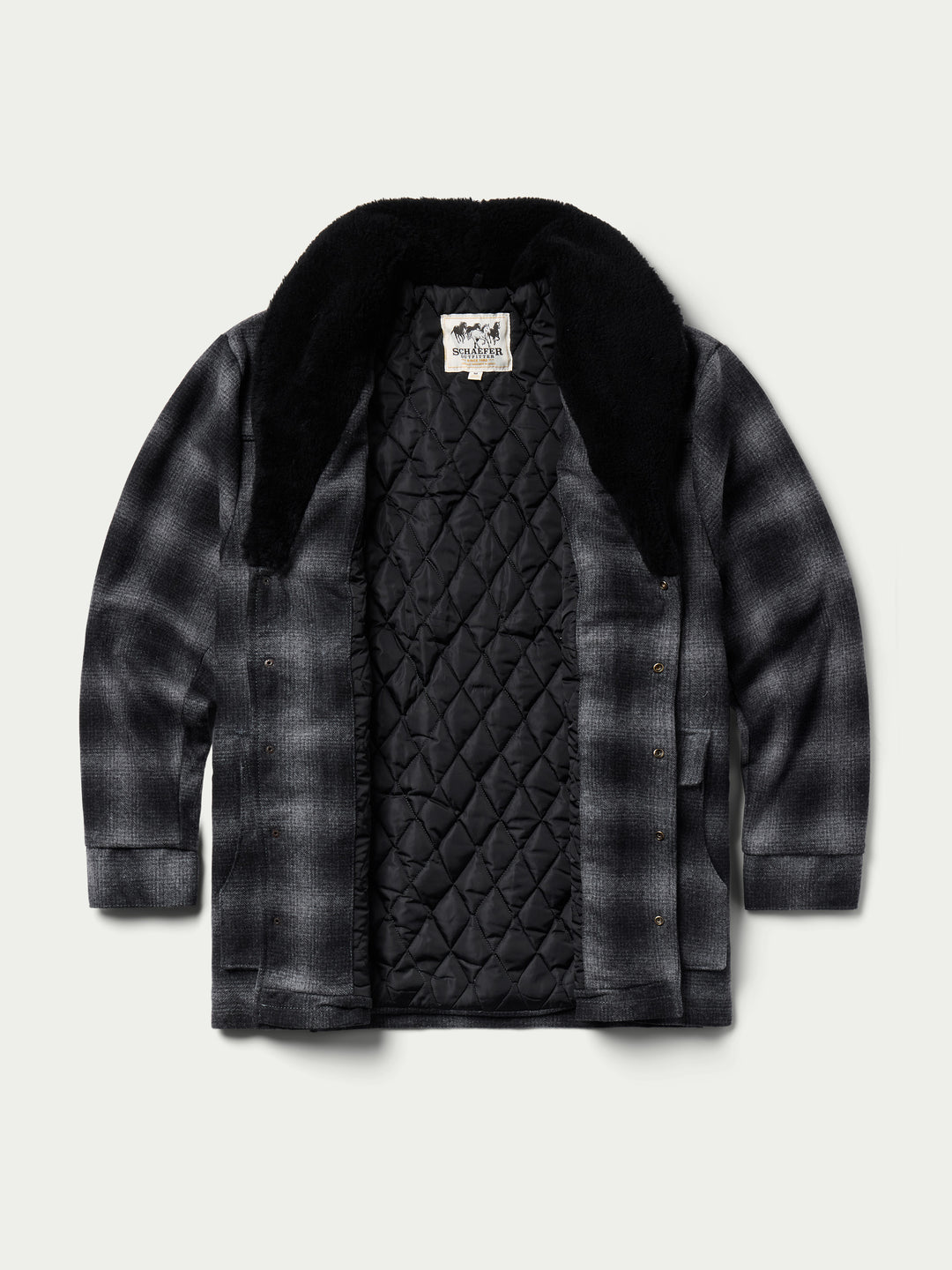 Wool Coat With Shearling Collar - Schaefer Outfitter