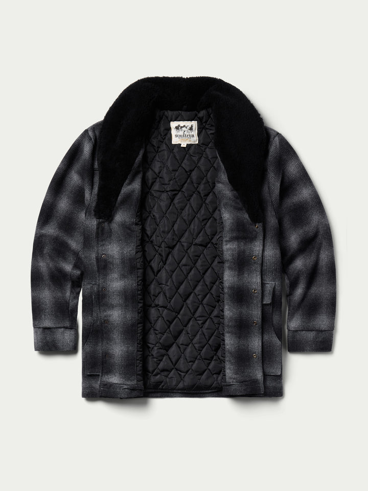 Wool Coat With Shearling Collar - Schaefer Outfitter