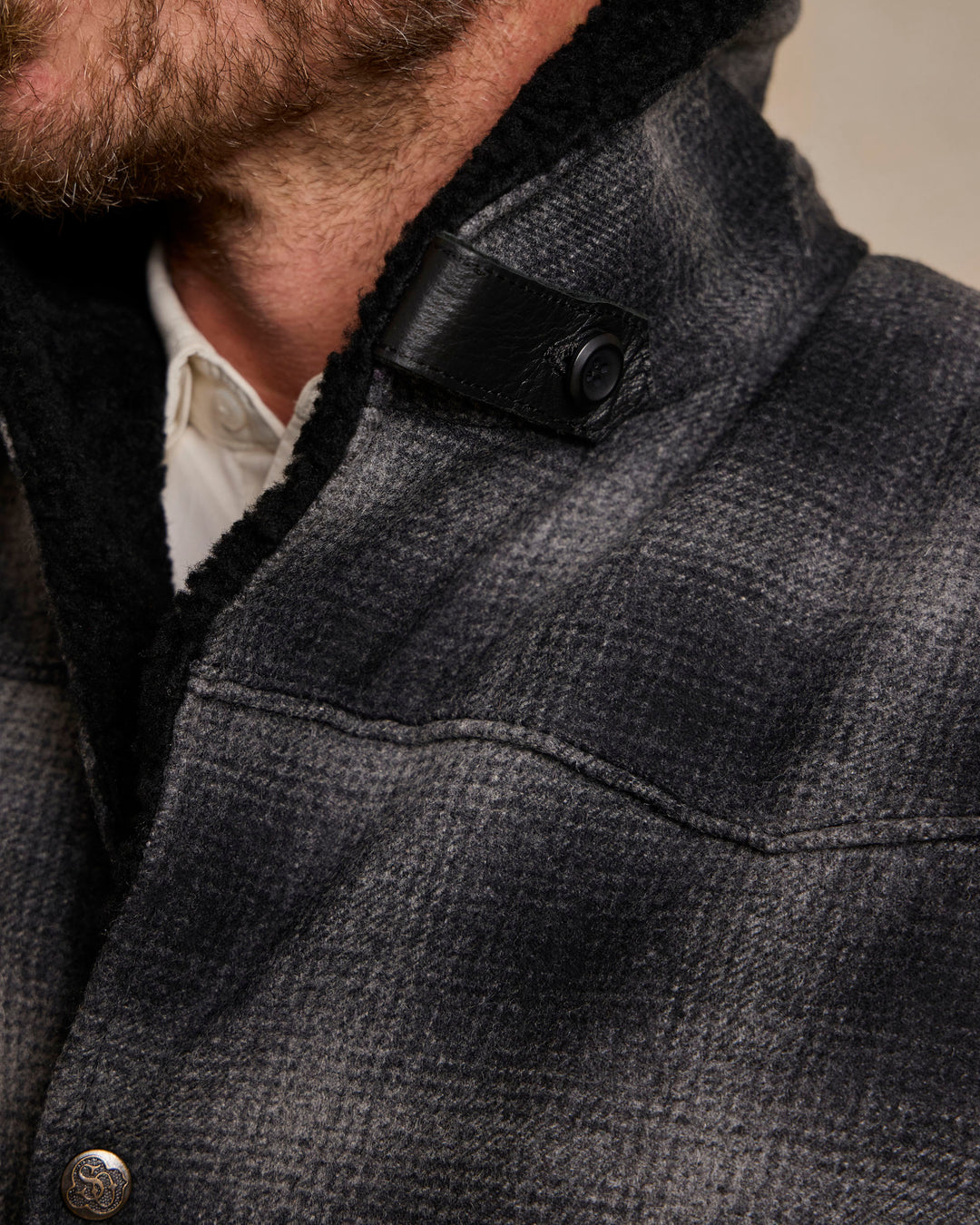 Wool Coat With Shearling Collar - Schaefer Outfitter