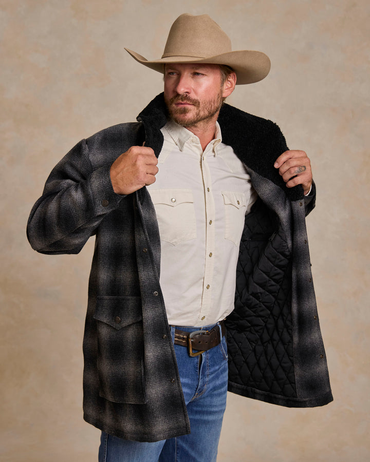 Wool Coat With Shearling Collar - Schaefer Outfitter