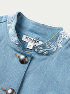 QUEEN OF THE RODEO BEADED DENIM JACKET - Schaefer Outfitter