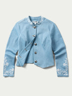 QUEEN OF THE RODEO BEADED DENIM JACKET - Schaefer Outfitter