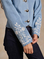 Queen Of The Rodeo Beaded Denim Jacket - Schaefer Outfitter