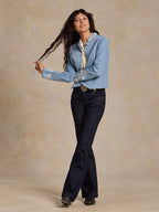 Queen Of The Rodeo Beaded Denim Jacket - Schaefer Outfitter