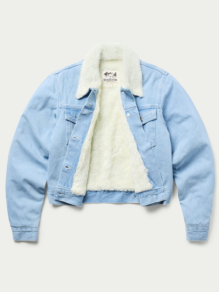 WOMEN'S SHERPA LINED DENIM JACKET - Schaefer Outfitter