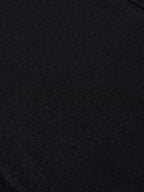 Black wool arena jacket fabric close-up with fine textured weave