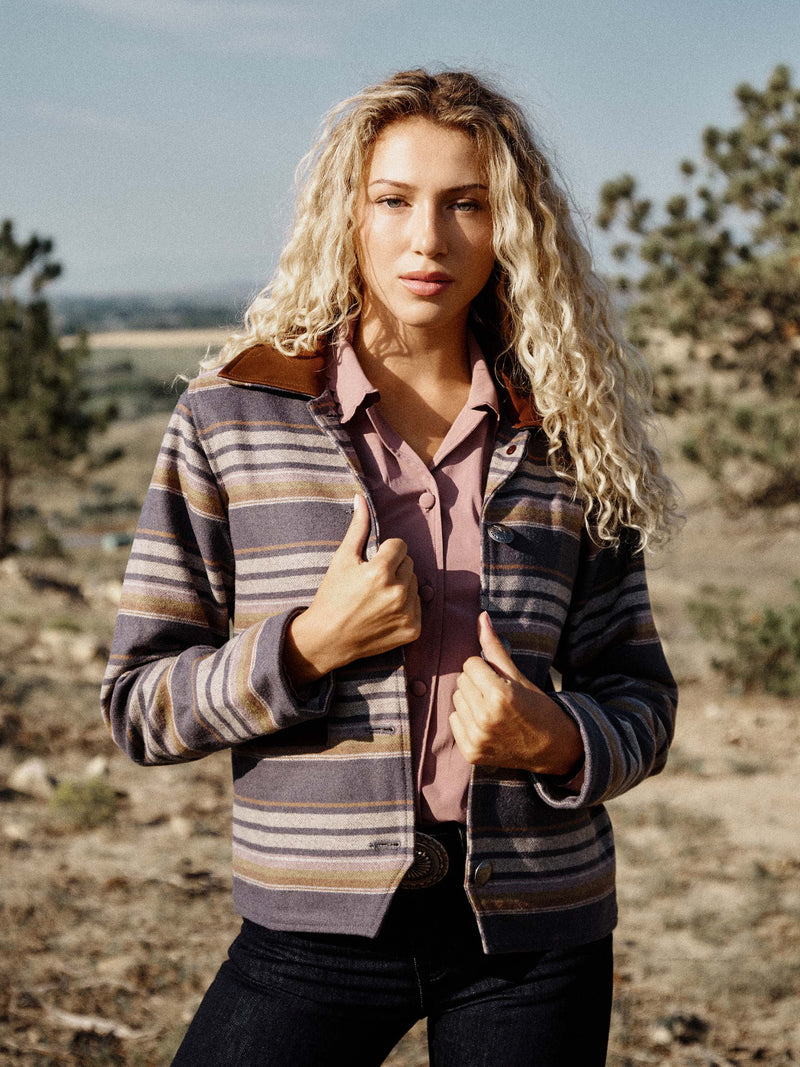 WOMEN'S LAS CRUCES JACKET WITH LEATHER COLLAR - Schaefer Outfitter