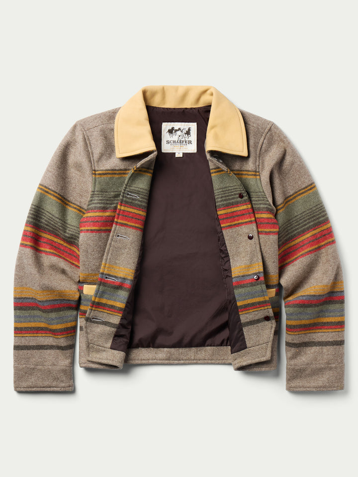 Women's Las Cruces Jacket With Leather Collar - Schaefer Outfitter
