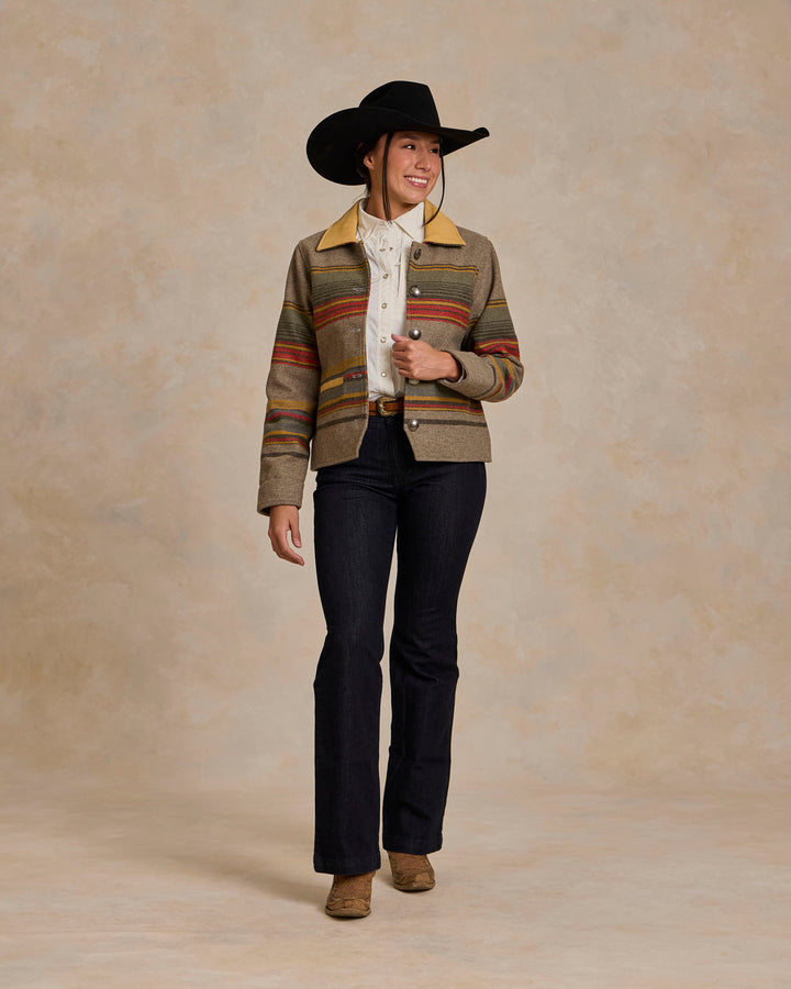 Women's Las Cruces Jacket With Leather Collar - Schaefer Outfitter