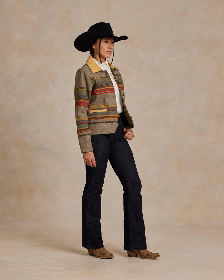 Women's Las Cruces Jacket With Leather Collar - Schaefer Outfitter