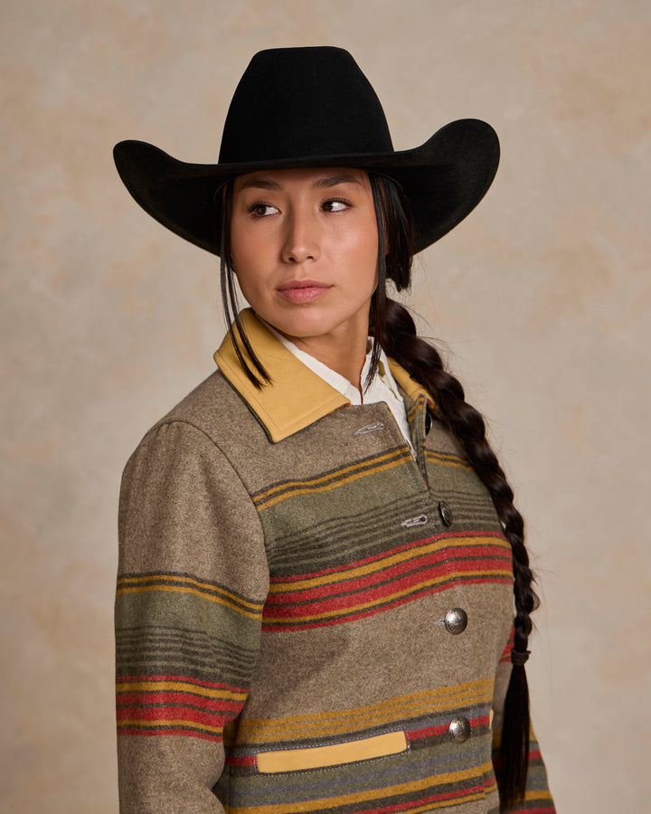 Women's Las Cruces Jacket With Leather Collar - Schaefer Outfitter