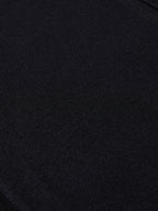 Close-up of black wool vest fabric texture