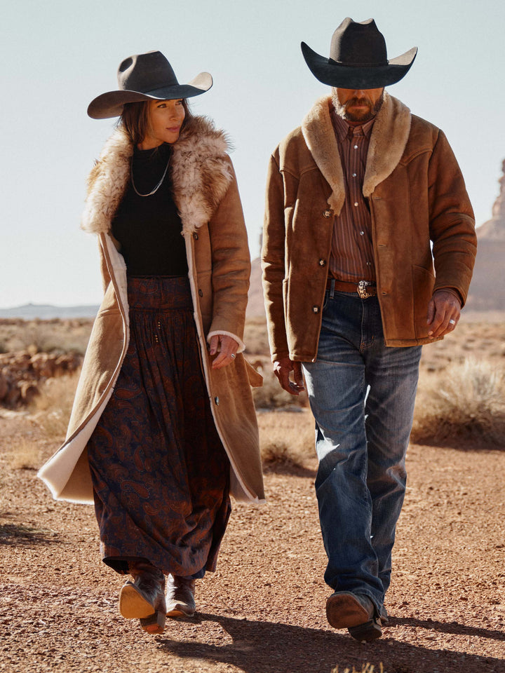Women's Long Shearling Coat - Schaefer Outfitter