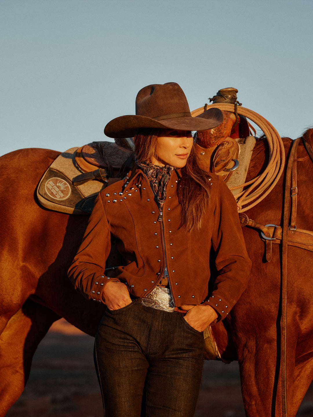 Women's Studded Suede Jacket - Schaefer Outfitter