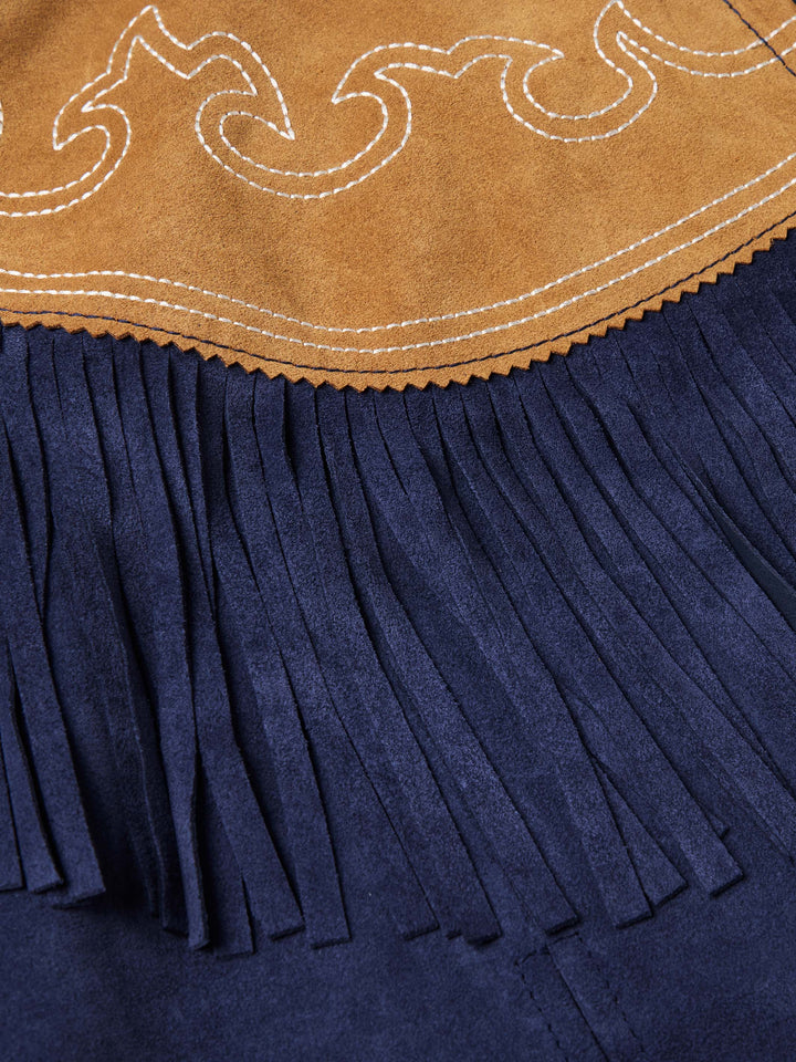 Women's Suede Fringe Cape - Schaefer Outfitter