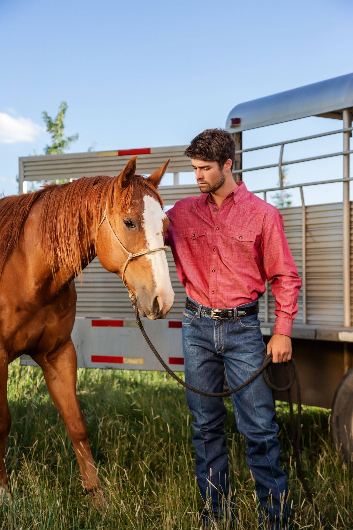 Ranch Hand® Reserve dungarees, dark blue denim with belt loops and front pockets